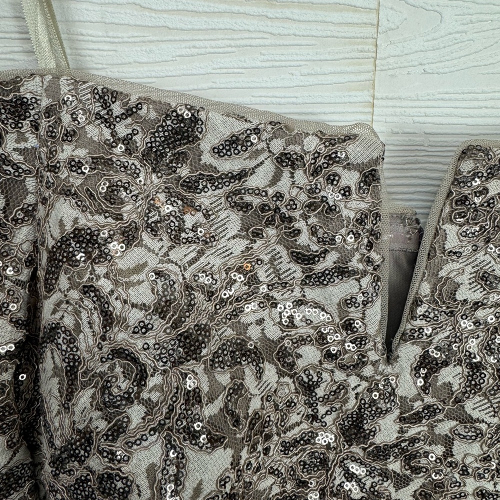 Xscape sequined off shoulder Dress 16P - Picture 7 of 16